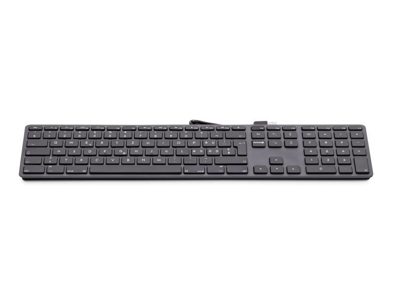 LMP Tastatur KB-1243 Schwarz, Mac CH-Layout mit Ziffernblock