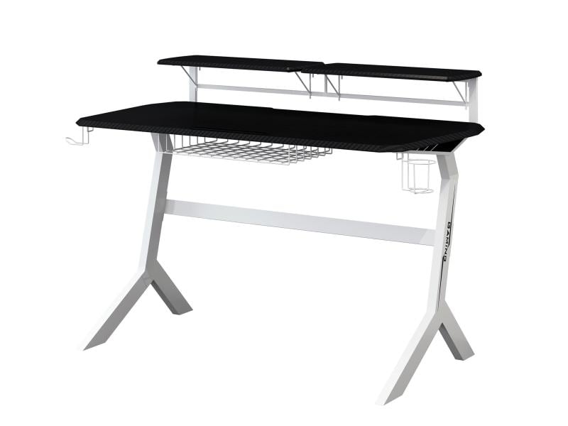 LC-Power Table de jeu LC-GD-1W Noir/Blanc