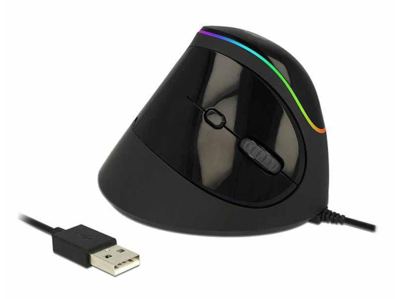 Delock Ergonomische Maus 12597 USB RGB