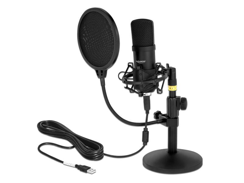 Delock Microphone à condensateur USB pour les jeux et le podcasting