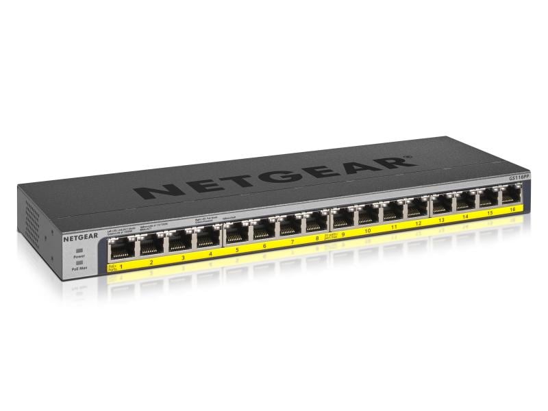 Netgear PoE+ Switch GS116PP 16 Port