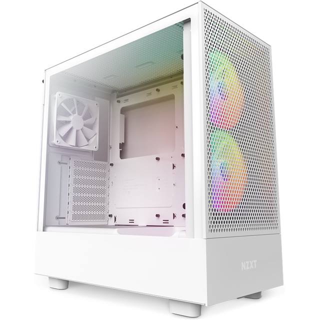 NZXT Boîtier d’ordinateur H5 Flow RGB Blanc mat