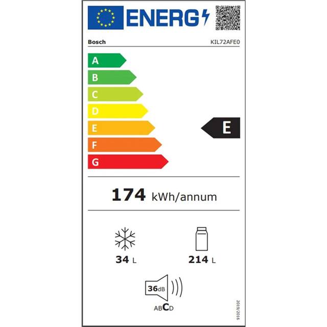 Bosch Réfrigérateur encastré KIL72AFE0 Droit (modifiable)