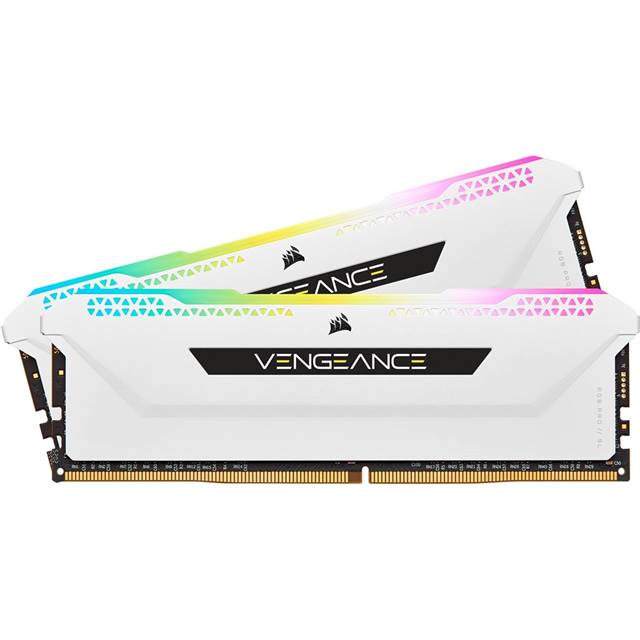 Corsair Vengeance RGB PRO SL, DDR4, 32GB (2 x 16GB), 3200MHz - weiss