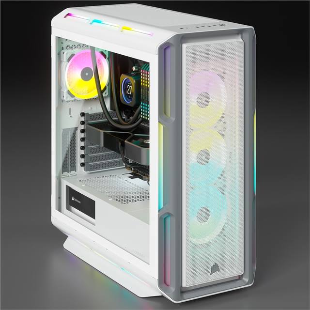 Corsair Boîtier d’ordinateur iCUE 5000T RGB Blanc