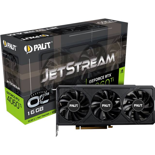 Palit Carte graphique GeForce RTX 4060 Ti JetStream OC 16 GB