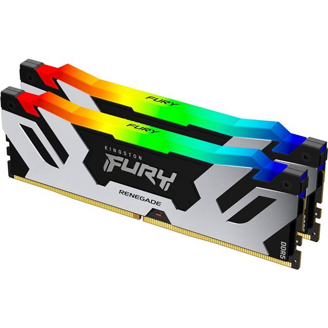 Kingston Fury Renegade RGB, DDR5, 32GB (2 x 16GB), 6800MHz - silber
