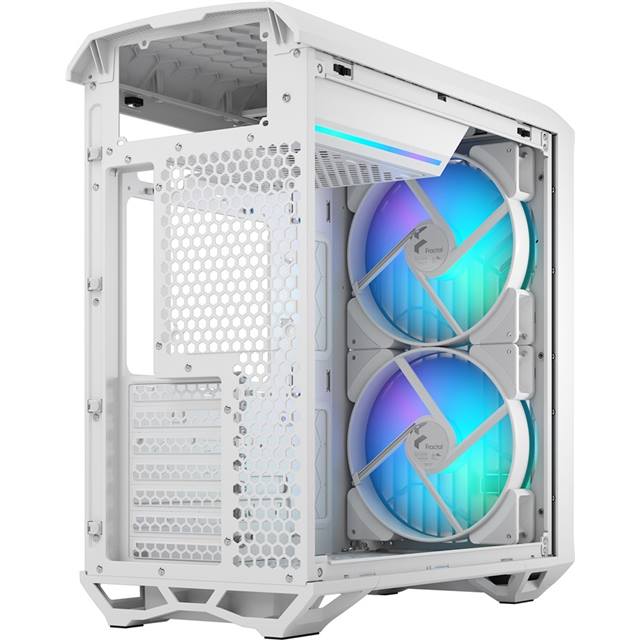 Fractal Design Boîtier d’ordinateur Torrent Compact RGB TG Light Tint Blanc