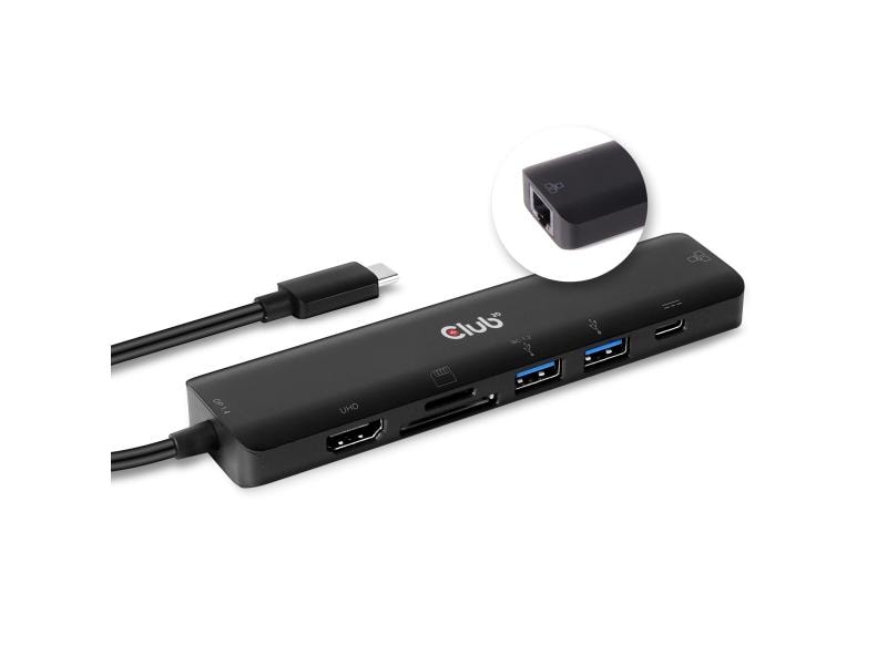 Club 3D Station d'accueil CSV-1592 USB Type C 3.2 Gen1 7in1 Hub