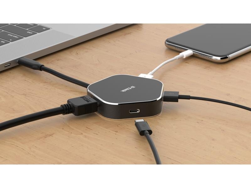 D-Link Station d'accueil DUB-M420 Connecteur de chargement HDMI/USB3.0/USB-C