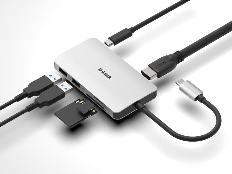 D-Link Dockingstation DUB-M610 USB3.0/HDMI/Kartenleser/USB‑C Lade