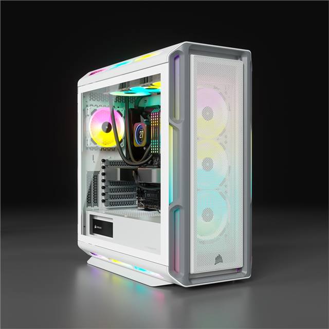 Corsair Boîtier d’ordinateur iCUE 5000T RGB Blanc