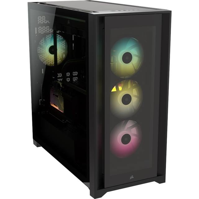 Corsair Boîtier d’ordinateur iCUE Midi Tower 5000X RGB TG Noir