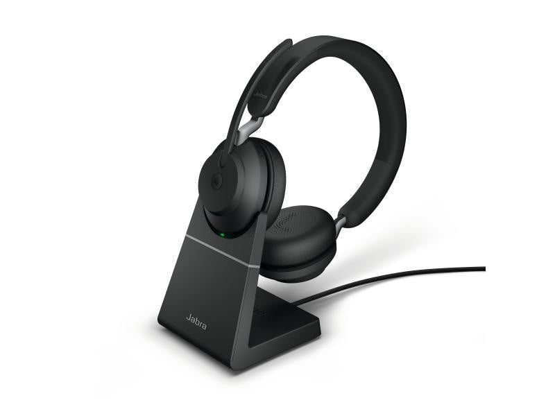 Jabra Écouteurs Evolve2 65 Duo MS Noir, USB-C, avec station de chargement