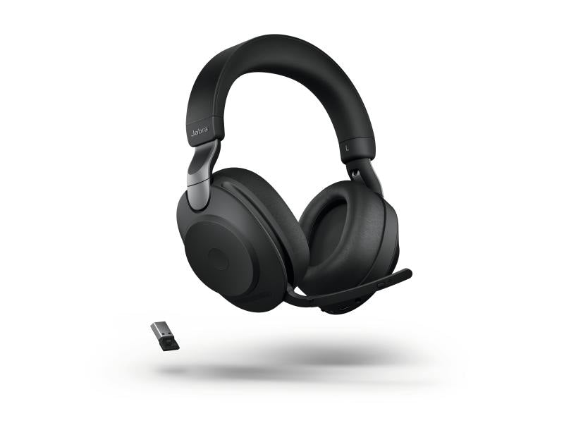 Jabra Headset Evolve2 85 Duo UC Schwarz, USB-A, inkl. Ladestation