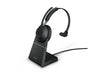 Jabra Écouteurs Evolve2 65 Mono UC Noir, USB-A, avec station de chargement