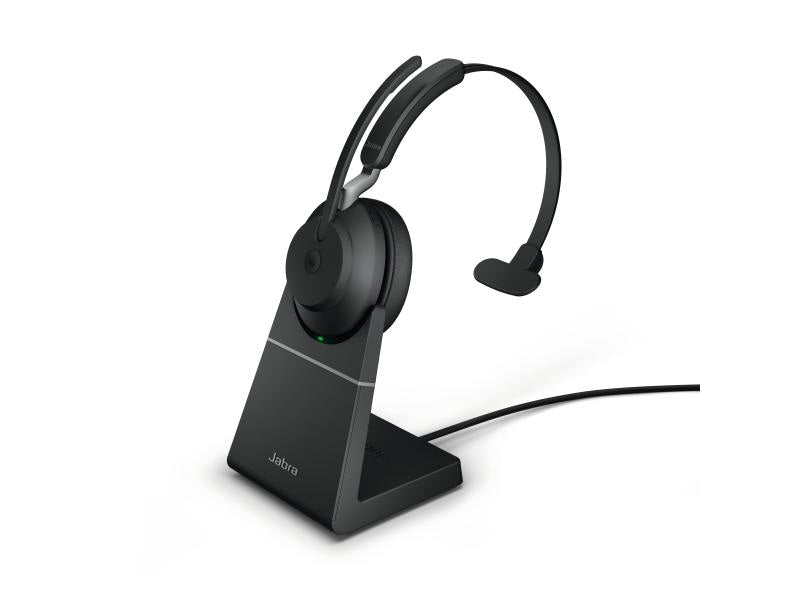 Jabra Écouteurs Evolve2 65 Mono MS Noir, USB-A, avec station de chargement