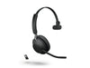 Jabra Écouteurs Evolve2 65 Mono UC Noir, USB-A, avec station de chargement