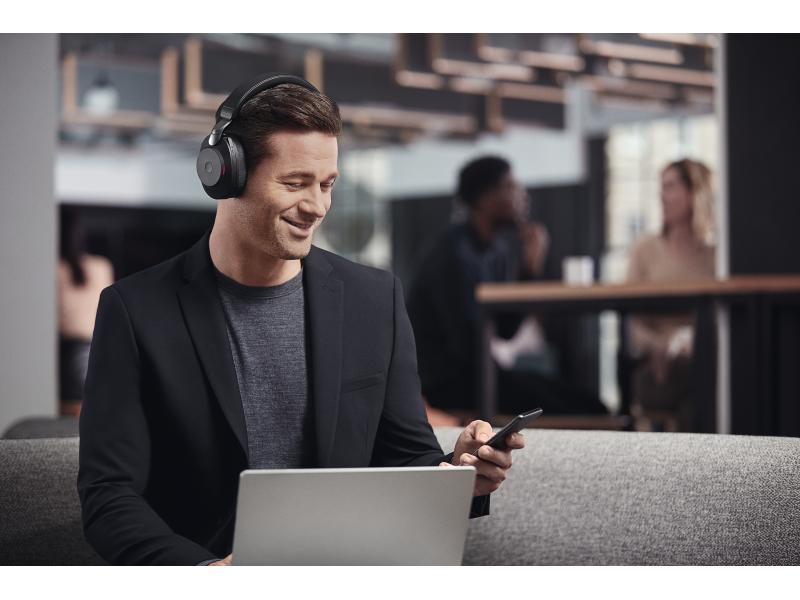 Jabra Headset Evolve2 85 Duo UC Schwarz, USB-C, inkl. Ladestation