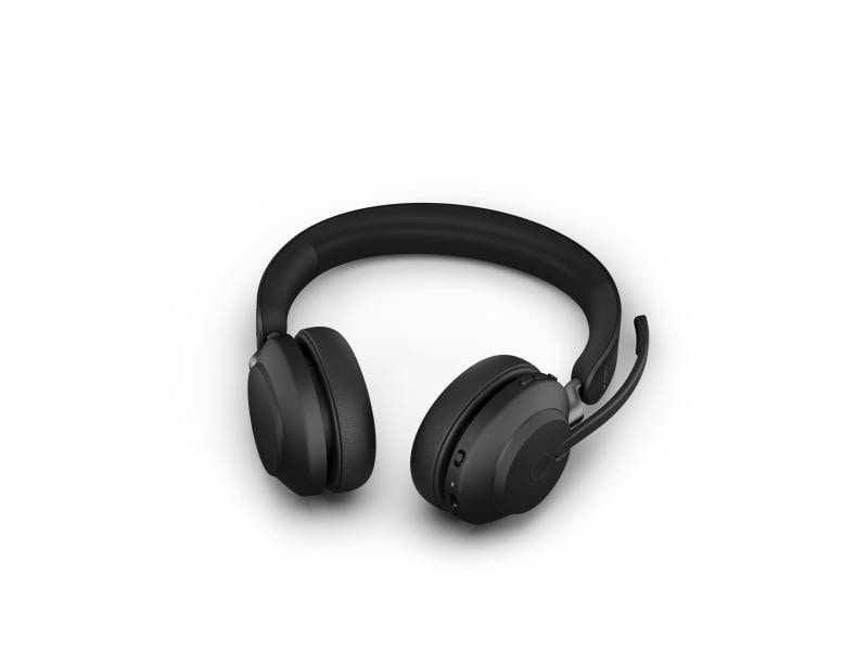 Jabra Headset Evolve2 65 Duo UC Schwarz, USB-A, inkl. Ladestation