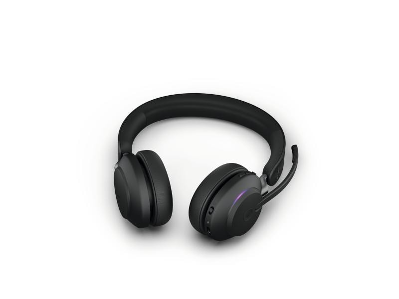 Jabra Headset Evolve2 65 Duo MS Schwarz, USB-A, inkl. Ladestation