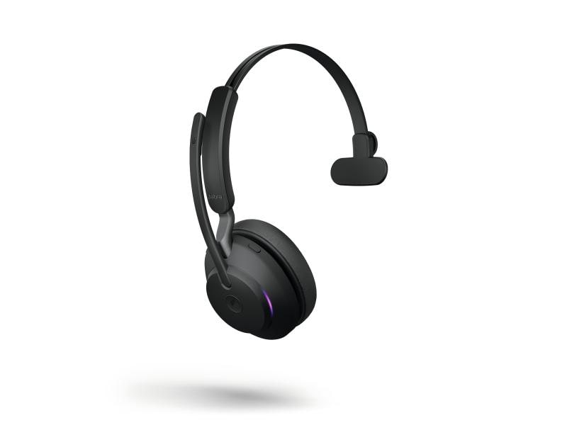 Jabra Écouteurs Evolve2 65 Mono MS Noir, USB-A, avec station de chargement