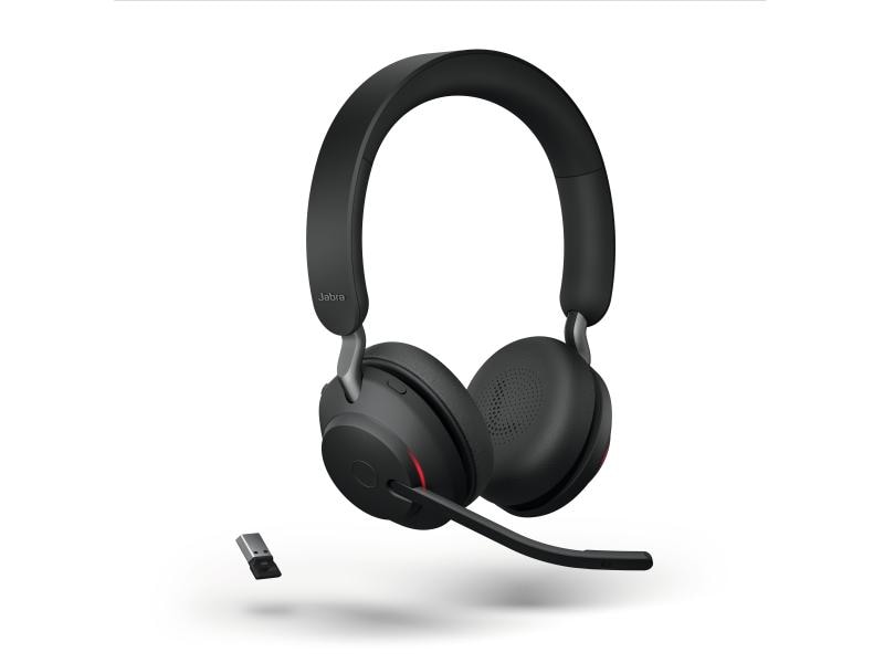 Jabra Headset Evolve2 65 Duo UC Schwarz, USB-A, inkl. Ladestation