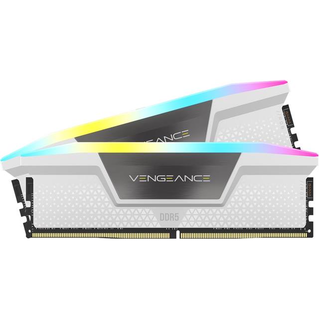 Corsair Vengeance RGB, DDR5, 32 Go (2 x 16 Go), 5200 MHz - blanc