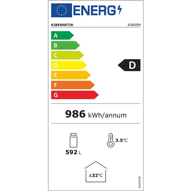 Kibernetik Réfrigérateur commercial Gastro 600L Droit