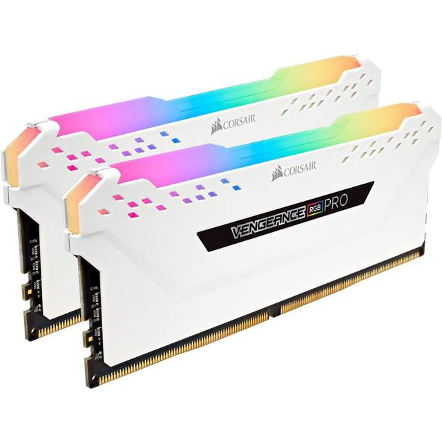 Corsair Vengeance RGB Pro, DDR4, 32 Go (2 x 16 Go), 3200 MHz - blanc