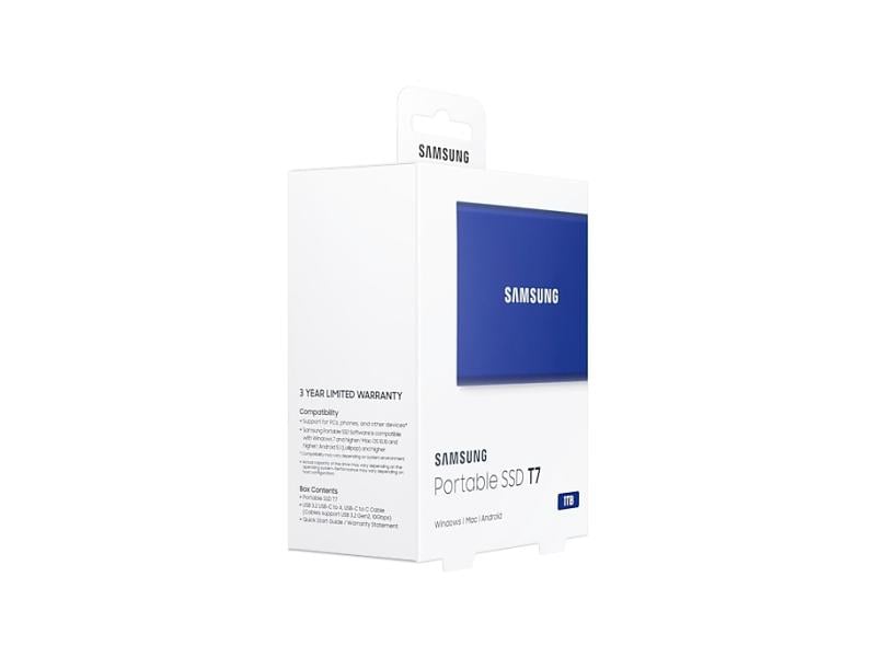 Samsung Externe SSD Portable T7 Non-Touch, 1000 GB, Indigo