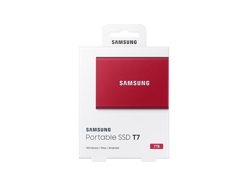 Samsung SSD externe Portable T7 Non-Touch, 1000 GB, Rouge