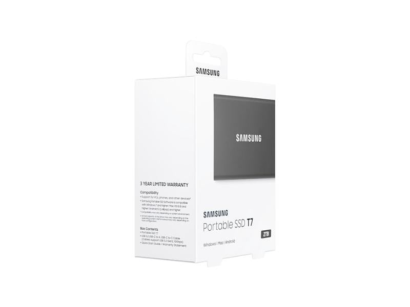 Samsung Externe SSD Portable T7 Non-Touch, 2000 GB, Titanium