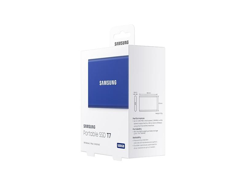 Samsung Externe SSD Portable T7 Non-Touch, 500 GB, Indigo