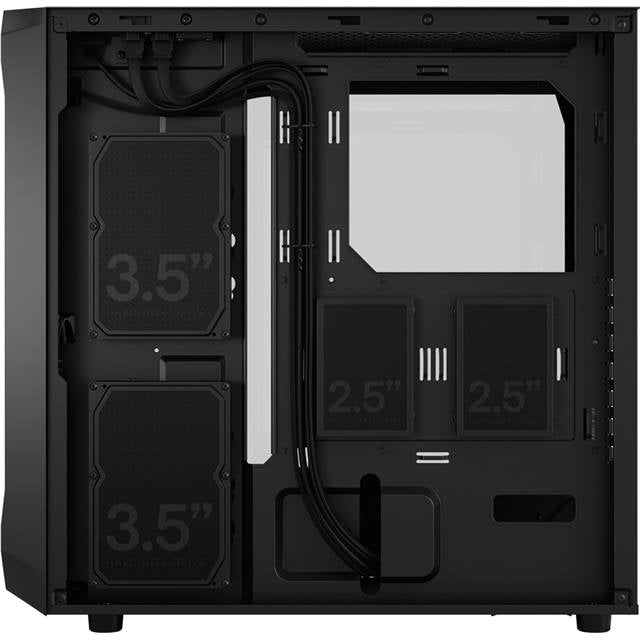 Fractal Design Boîtier d’ordinateur Focus 2 TG Clear Tint Noir