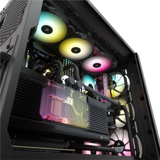 Corsair Boîtier d’ordinateur iCUE Midi Tower 5000X RGB TG Noir