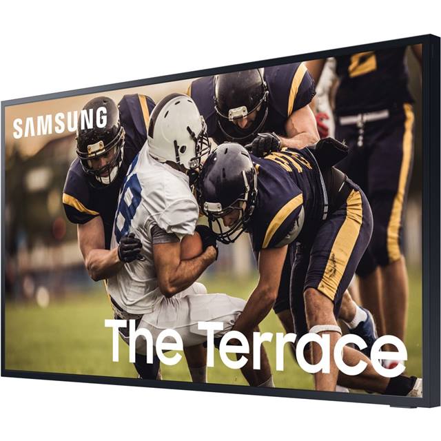 Samsung The Terrace Outdoor GQ55LST7 wird auf Französisch übersetzt als: **Samsung The Terrace Extérieur GQ55LST7**.