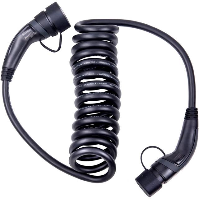 ANS Ladekabel Typ 2 32 A spiralisiert 5 m