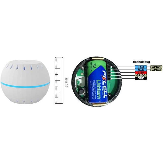 Shelly WLAN-Luftfeuchte- und Temperatursensor Shelly H&T