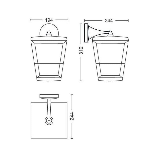 Philips Hue Econic Wandleuchte, Down