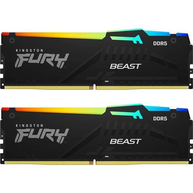 Kingston DDR5-RAM Fury Beast RGB, 16GB (2 x 8GB), 5600 MHz