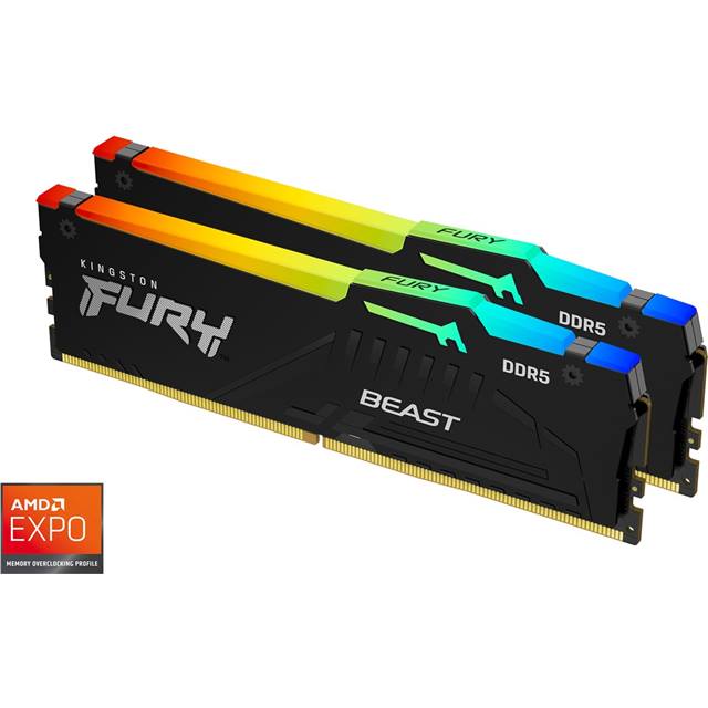 Kingston Fury Beast RGB, DDR5, 32GB (2x 16GB), 5600MHz