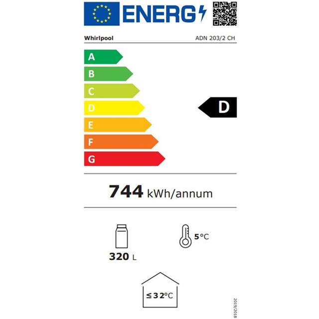 Whirlpool Réfrigérateur commercial ADN 203/2 Droite