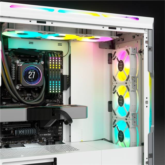 Corsair Boîtier d’ordinateur iCUE 5000T RGB Blanc