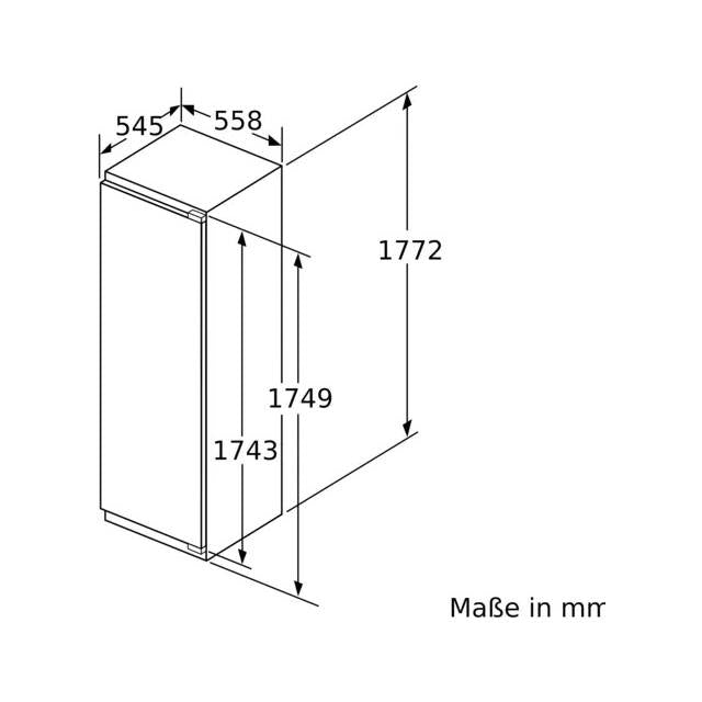 Bosch Réfrigérateur encastré KIF81PFE0 Droit (modifiable)