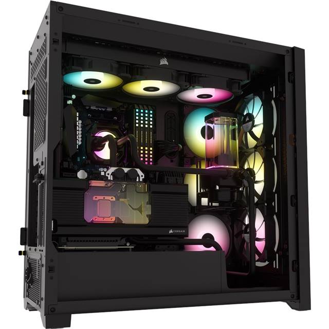 Corsair Boîtier d’ordinateur iCUE Midi Tower 5000X RGB TG Noir