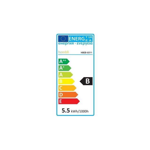 Hombli Smart Bulb Smokey, Filament, 5.5W, E27, G95, klar