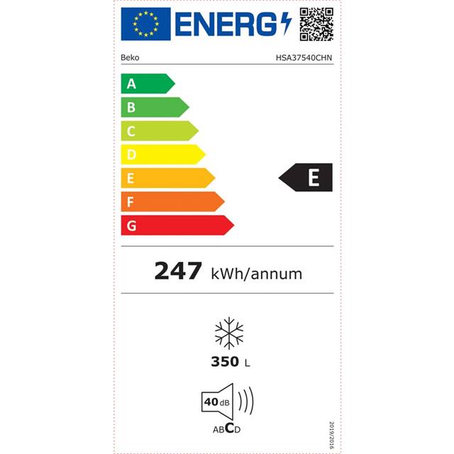 Beko Congélateur coffre HSA37540CHN 350 l