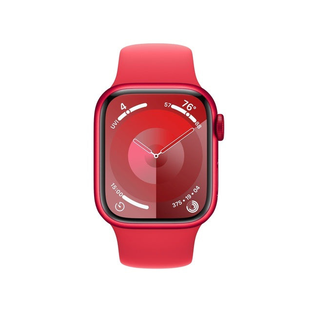 Apple Watch Series 9 GPS + Cellulaire (Aluminium Nuit) - 41 mm - Bracelet Sport S/M (PRODUCT) RED