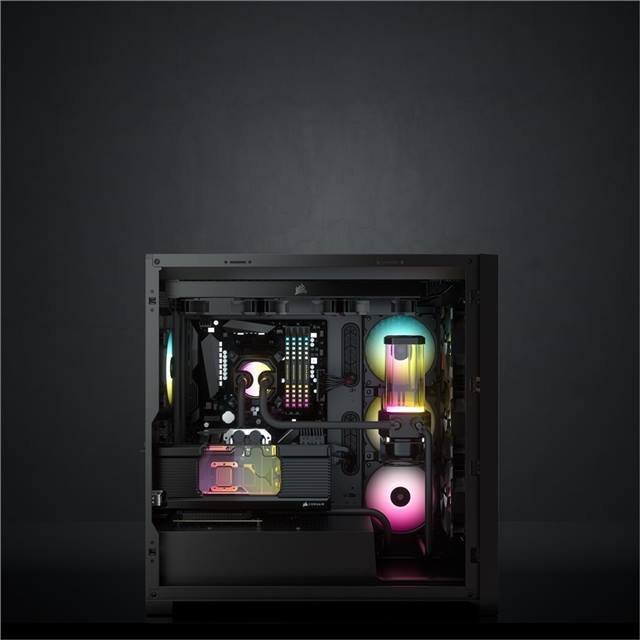 Corsair Boîtier d’ordinateur iCUE Midi Tower 5000X RGB TG Noir